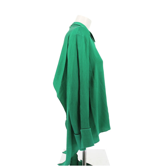 Chemise en soie verte