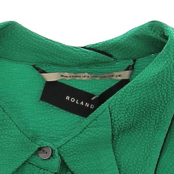 Chemise en soie verte