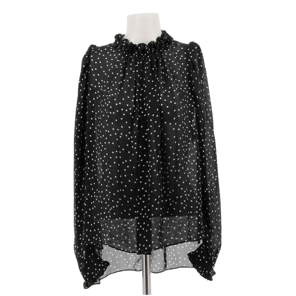 Blouse en soie noire