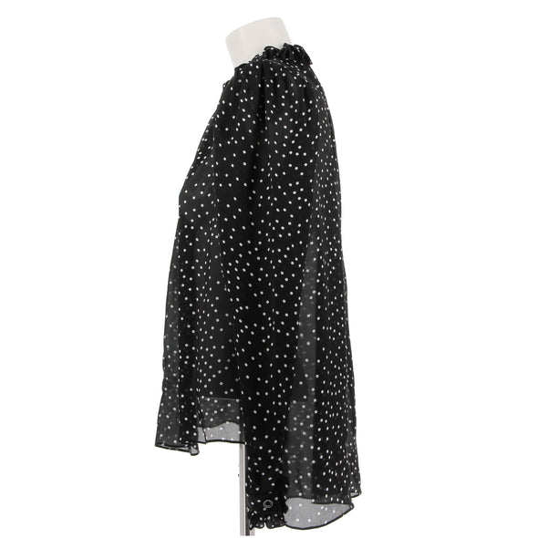 Blouse en soie noire