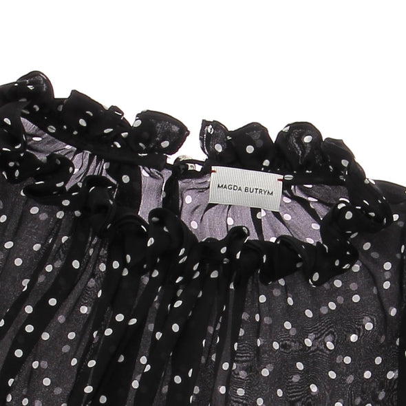 Blouse en soie noire