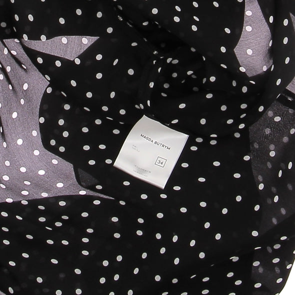 Blouse en soie noire