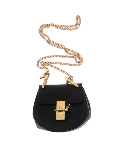 Sac à bandoulière "Drew" en cuir noir