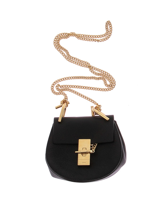 Sac à bandoulière "Drew" en cuir noir