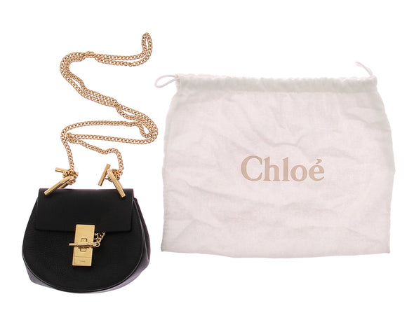 Sac à bandoulière "Drew" en cuir noir