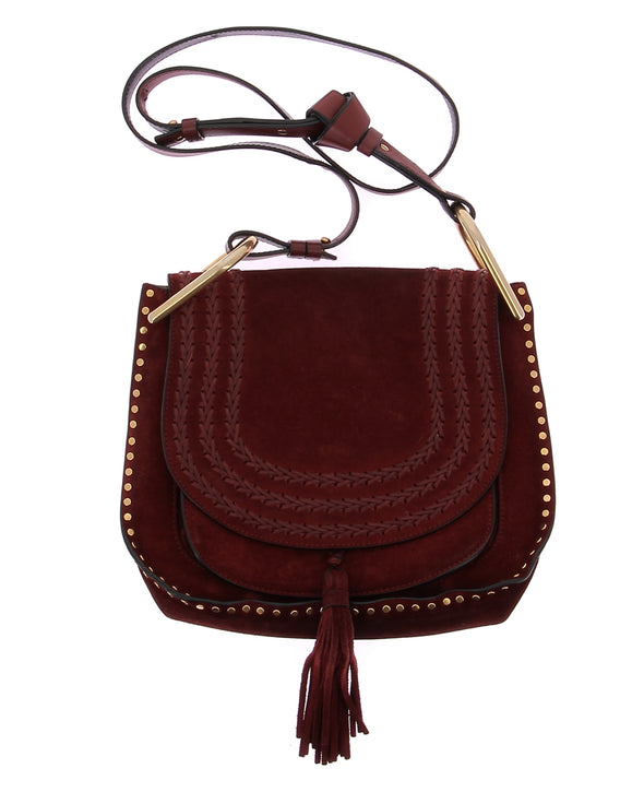 Sac à bandoulière "Hudson" en daim rouge