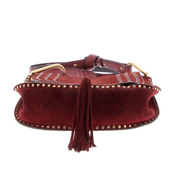Sac à bandoulière "Hudson" en daim rouge
