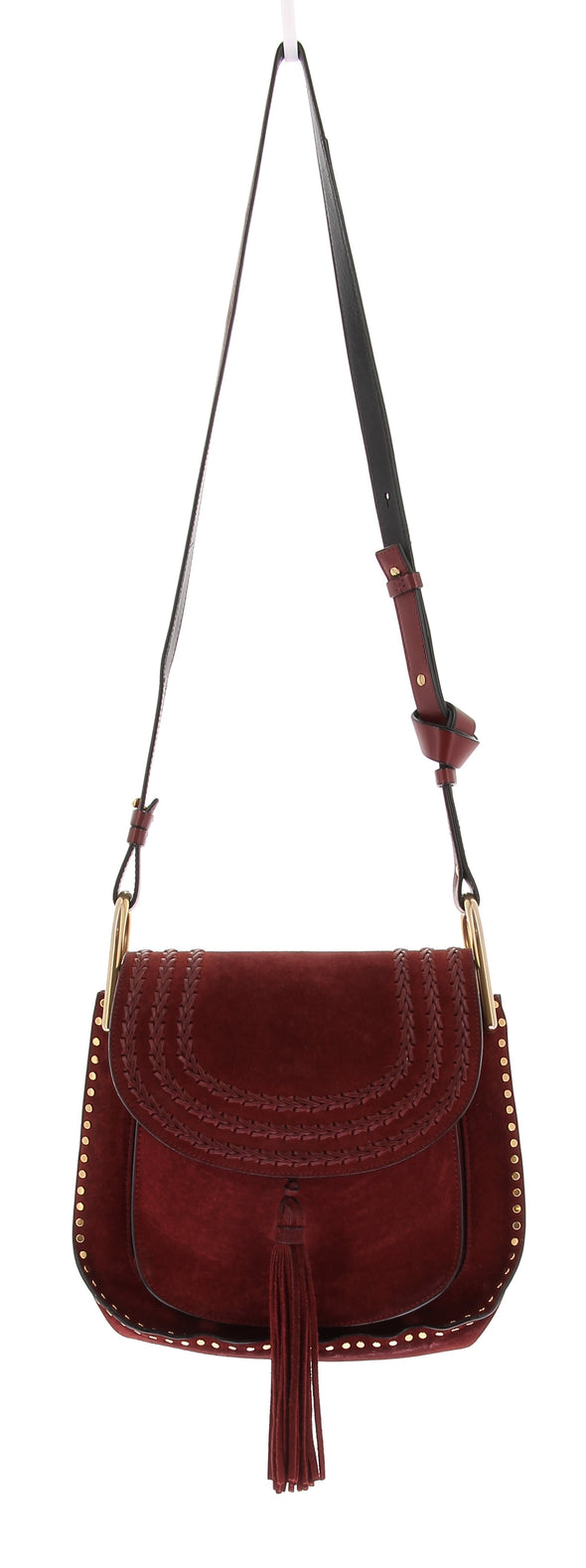 Sac à bandoulière "Hudson" en daim rouge