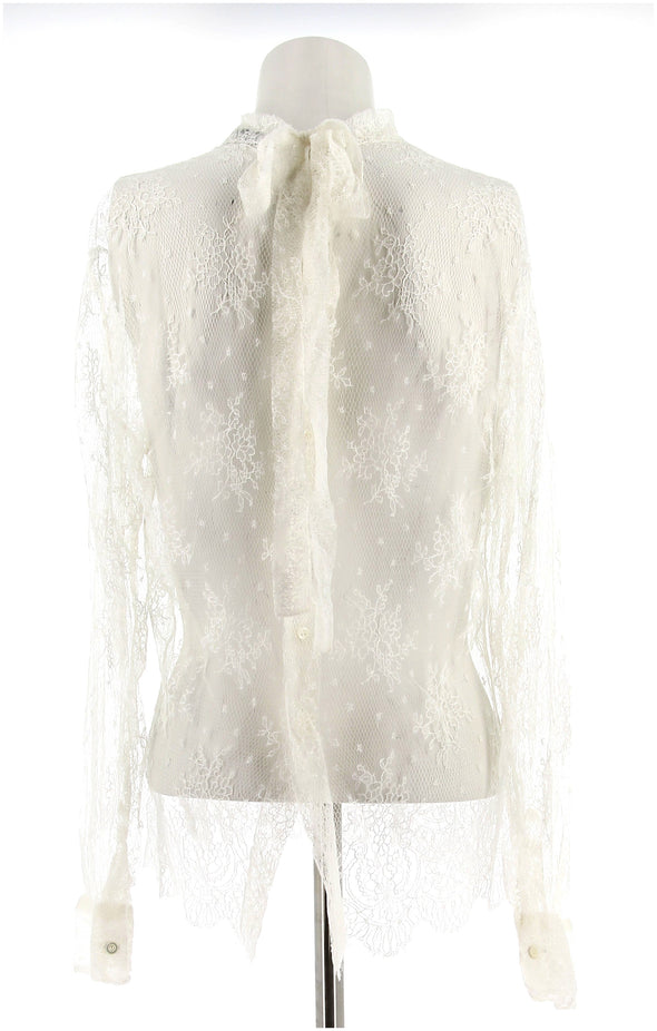 Chemisier en dentelle blanc