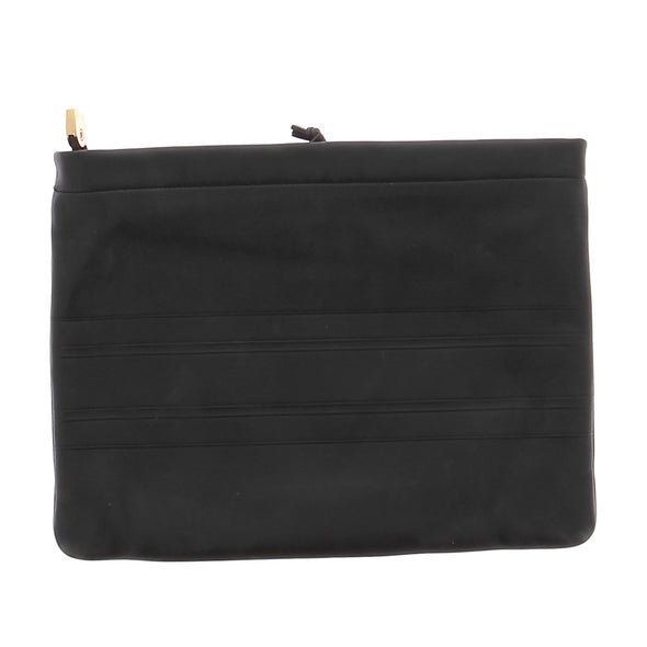 Pochette en cuir noir