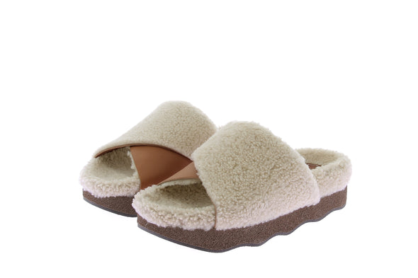 Sandales en shearling