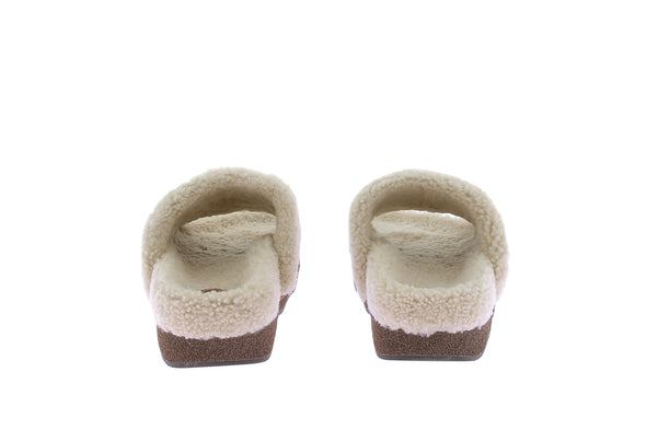 Sandales en shearling