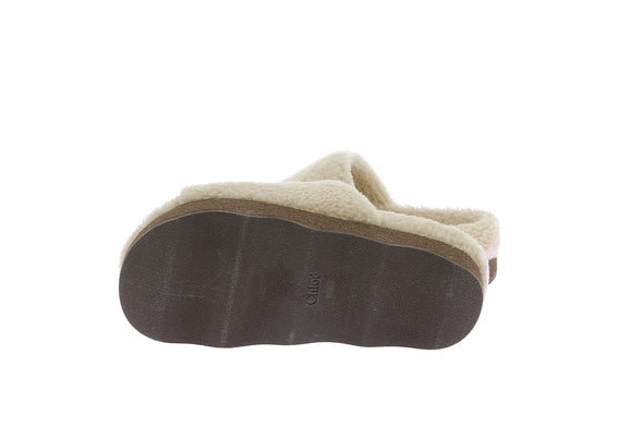 Sandales en shearling