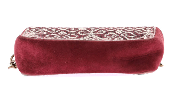 Petit sac bordeaux et vert