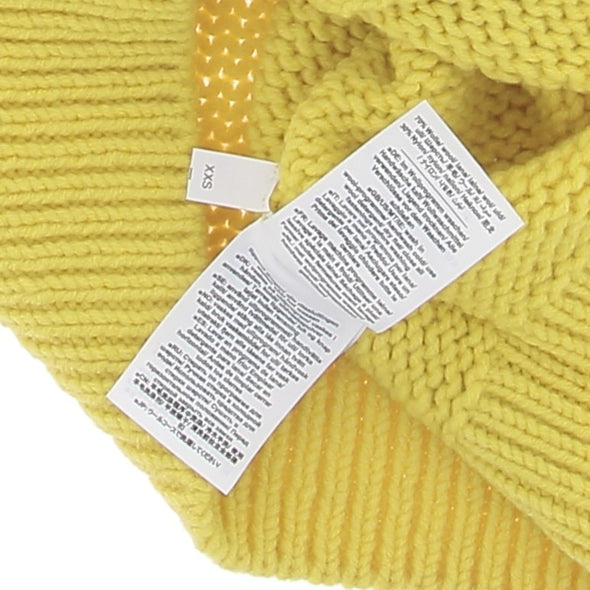 Cardigan en laine jaune