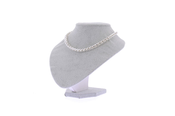 Collier "Liquid Silver" en argent plaqué