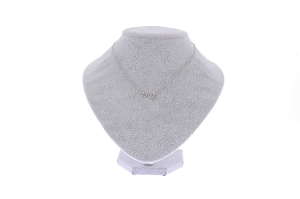 Collier pendentif en or blanc