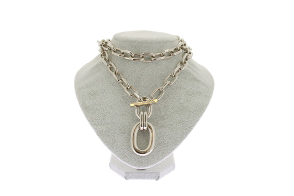 Collier argenté "Double XL Link"