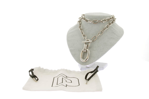 Collier argenté "Double XL Link"