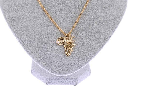 Collier à breloques doré