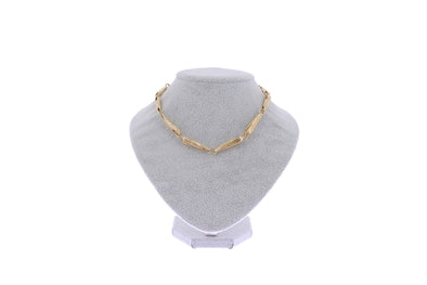Collier en or plaqué "Wavy Ridge Gemelli"