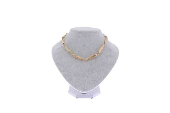 Collier en or plaqué "Wavy Ridge Gemelli"