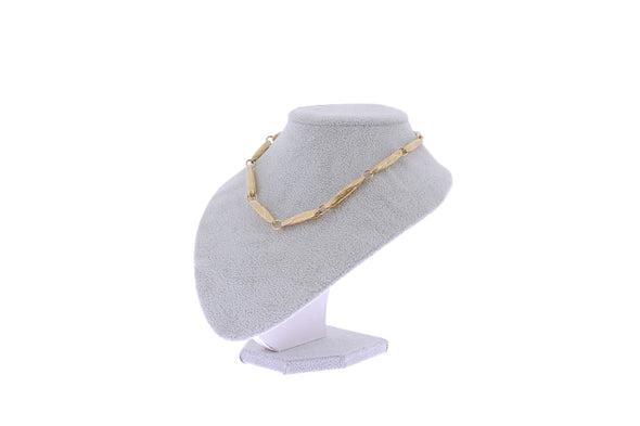 Collier en or plaqué "Wavy Ridge Gemelli"