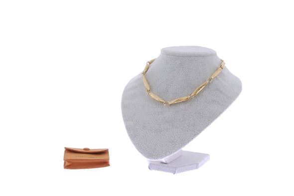 Collier en or plaqué "Wavy Ridge Gemelli"