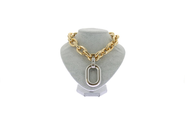Collier doré/argent "XL Link"