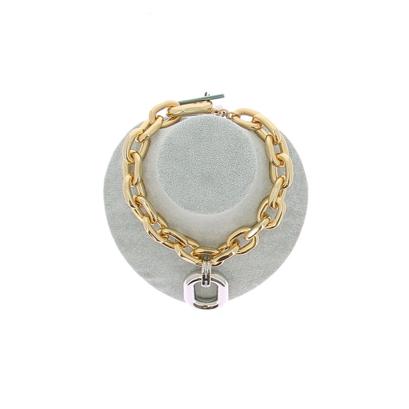 Collier doré/argent "XL Link"