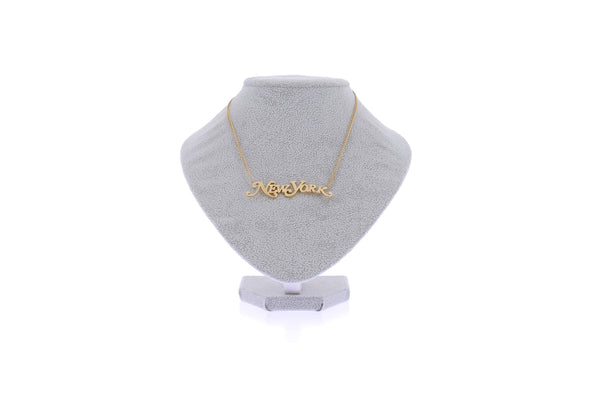 Collier doré "The NamePlate"