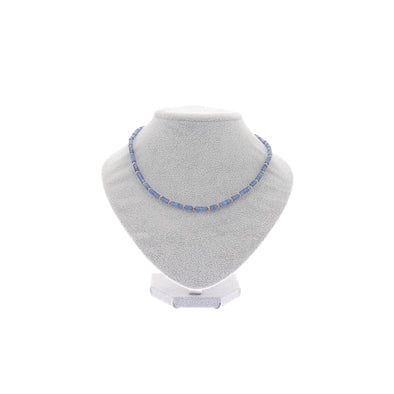 Collier en quartz bleu