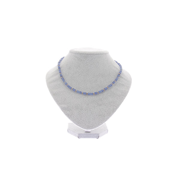 Collier en quartz bleu