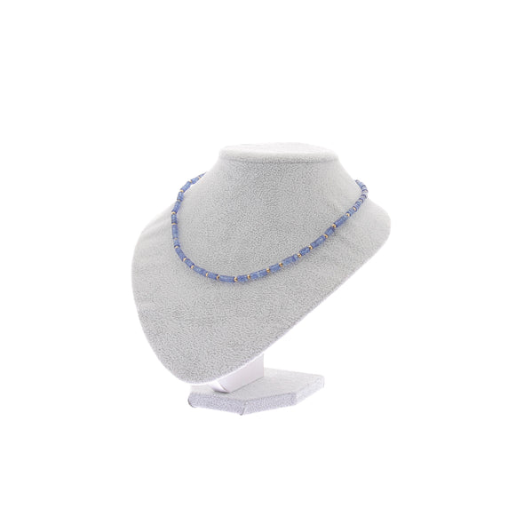 Collier en quartz bleu