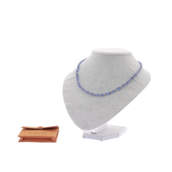Collier en quartz bleu