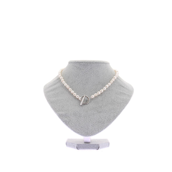 Collier en perles et argent
