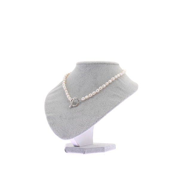 Collier en perles et argent