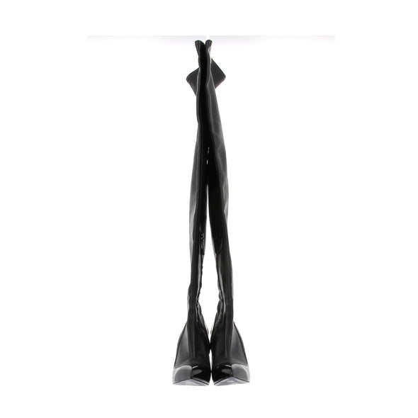 Cuissardes noires en cuir