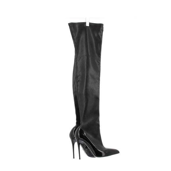 Cuissardes noires en cuir