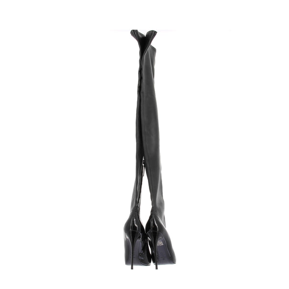 Cuissardes noires en cuir