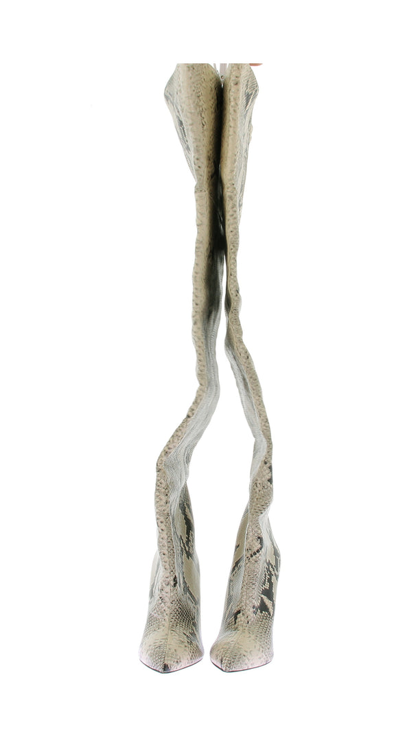 Bottes à talons python