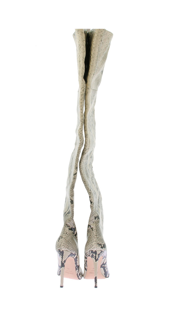 Bottes à talons python