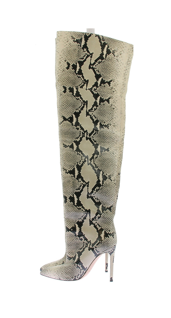 Bottes à talons python