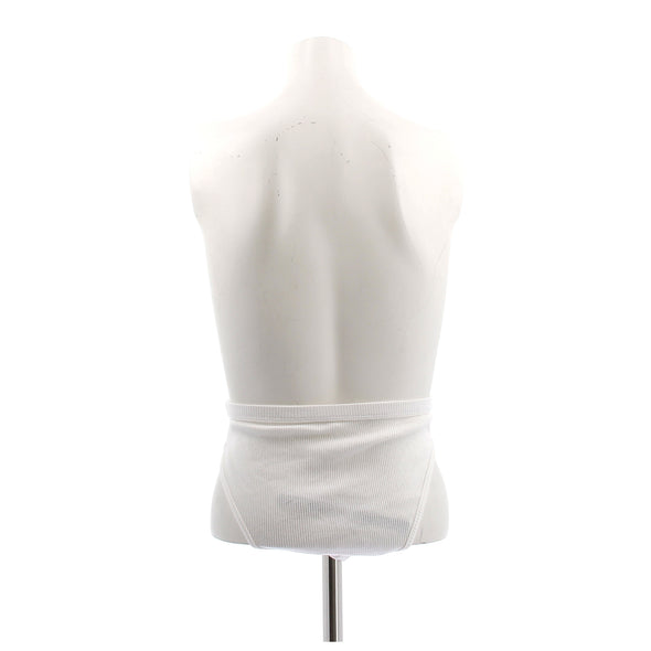 Culotte en maille côtelée blanche