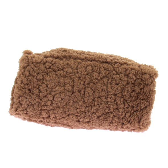 Cabas marron en shearling