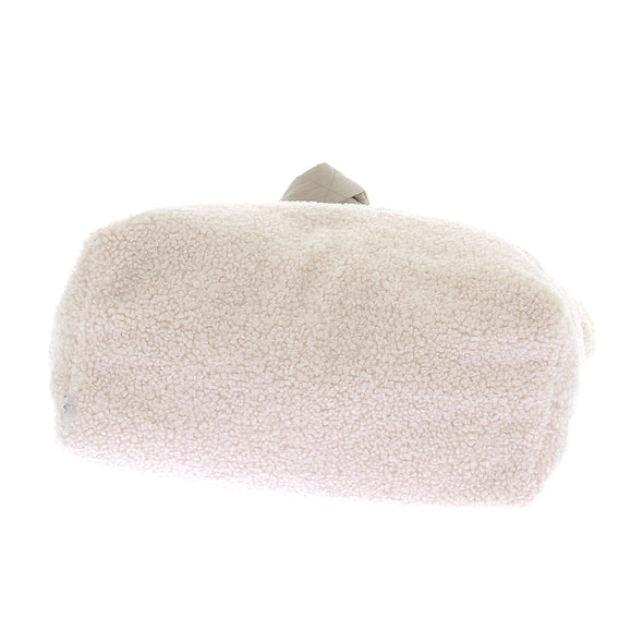Cabas blanc en shearling