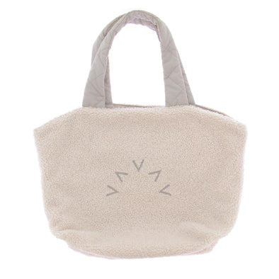 Cabas blanc en shearling