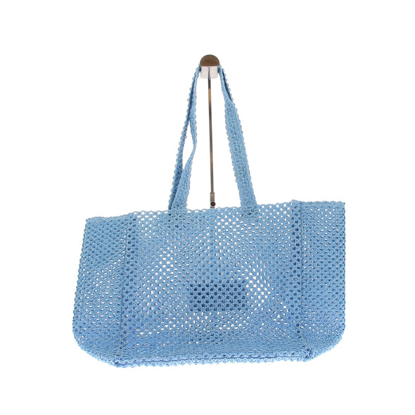 Sac Cabas tissé bleu