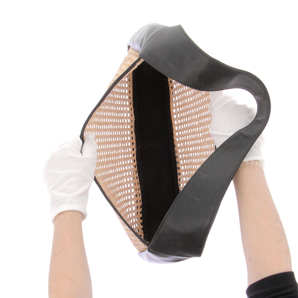 Cabas en rotin et cuir