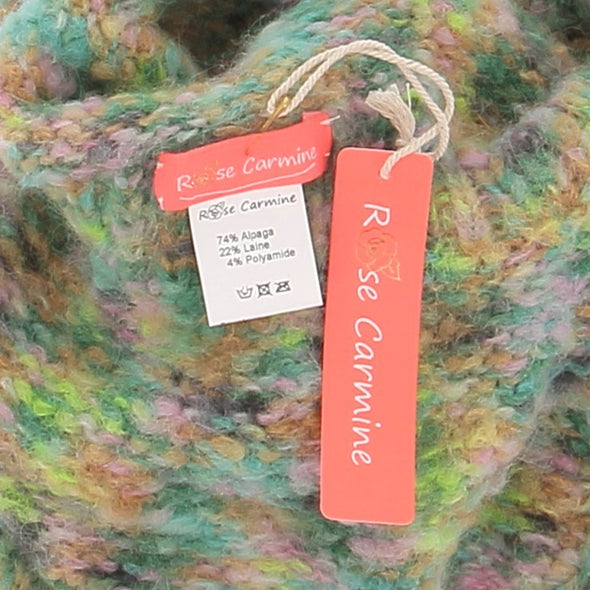 Cagoule en laine multicolore
